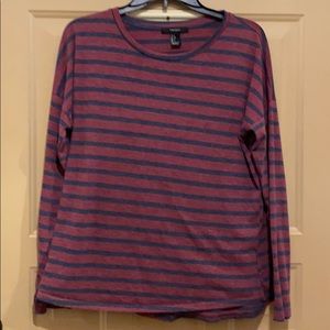 Forever 21 long sleeve striped Soft T-shirt Large